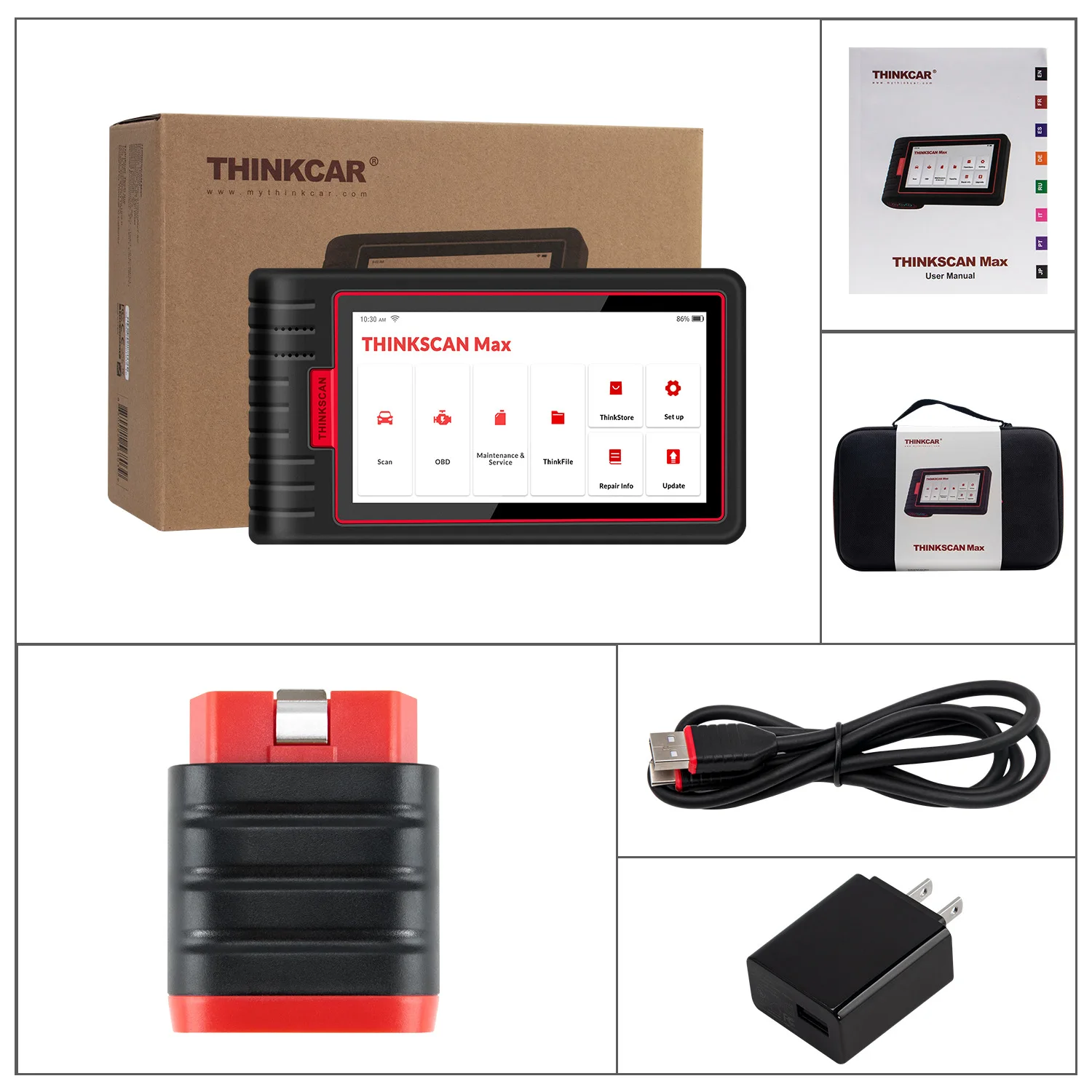 New Arrival Thinkcar ThinkScan Max 2 OBD2 Diagnostic Tool Machine For All Cars Full System Basic Diagnostic Auto Scanner