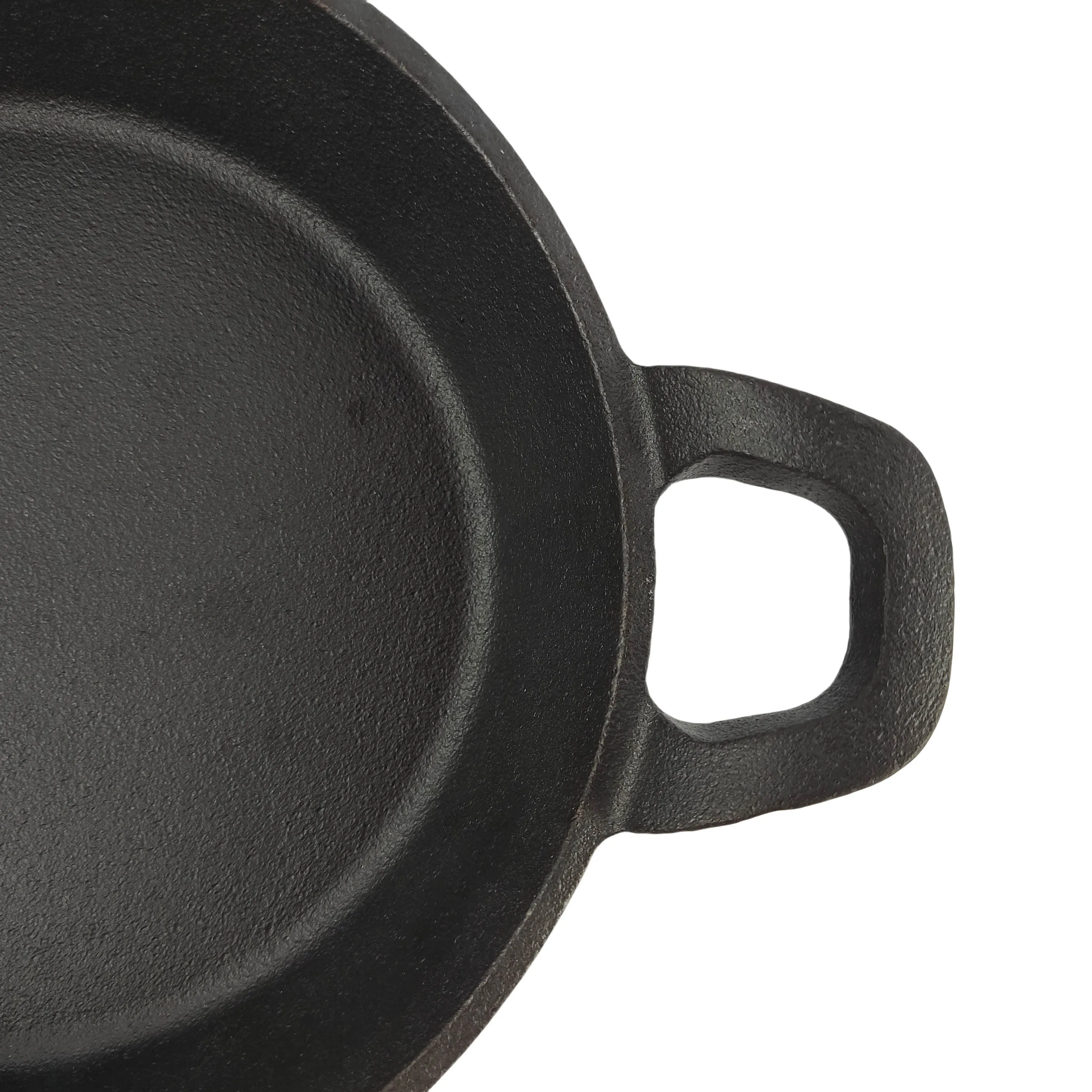 Factory Wholesale Cookware Non-Stick Sizzle Steak Plate Black Oval Cast Iron Mini Skillet Frying Pan With Two Handles