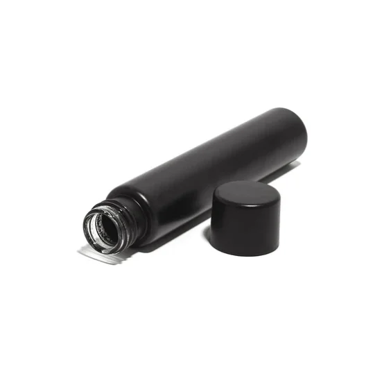 22*115MM Matt Black  Child Proof Cigar Glass Tube Glass Vials  with 115mm 116mm 120mm PreMatt black Glass Tubes