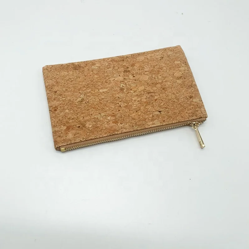 2024 Eco Friendly Natural Coin Purse Custom Printed Women Wallet Washable Cork Paper Coin Purse