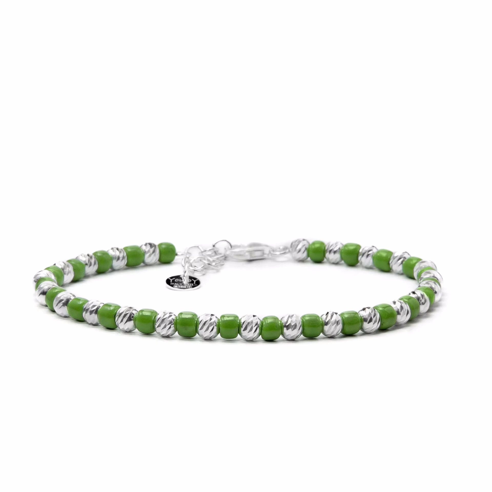 High Quality Italy Brand Green 925 Silver Casual Style Fashion Bracelet For Women Girls