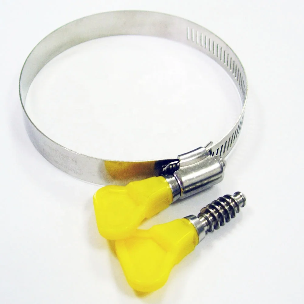 8mm 12.7mm bandwidth American type Perforated band Hose clamp with butterfly handle