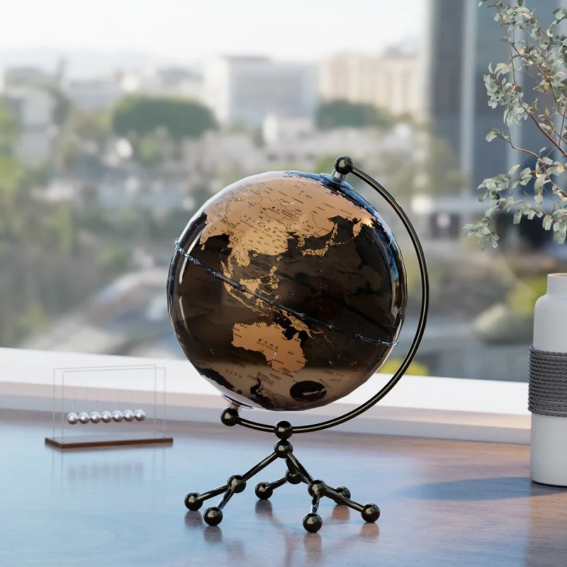 Wellfun Ttransparente Globe Ornamental Crystal Decorative Acrylic Decor Gift Novelty Gifts Globe Earth Globe Decor