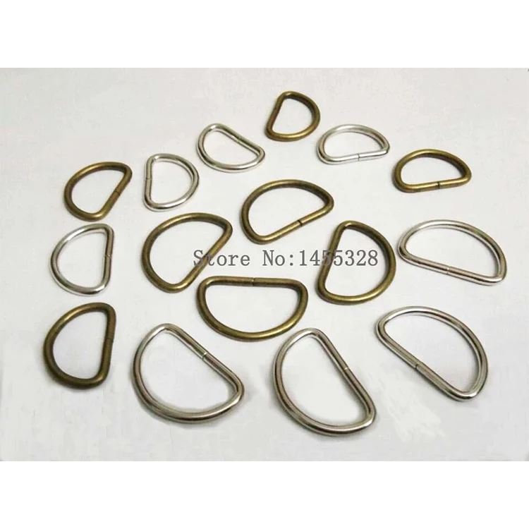 Wholesale High Quality Handle Bag Accessories Zinc Alloy Custom D-ring Buckle Metal D Ring For Handbag