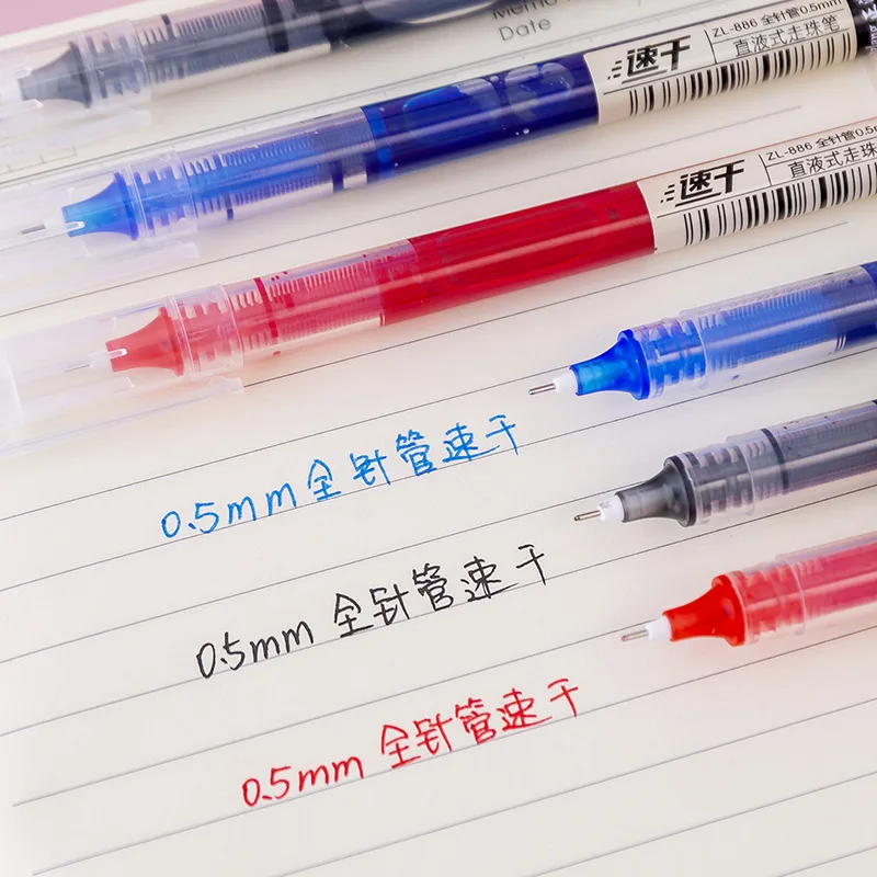 Hot selling promotional cheap 3 color  plastic students exam liquid gel pen