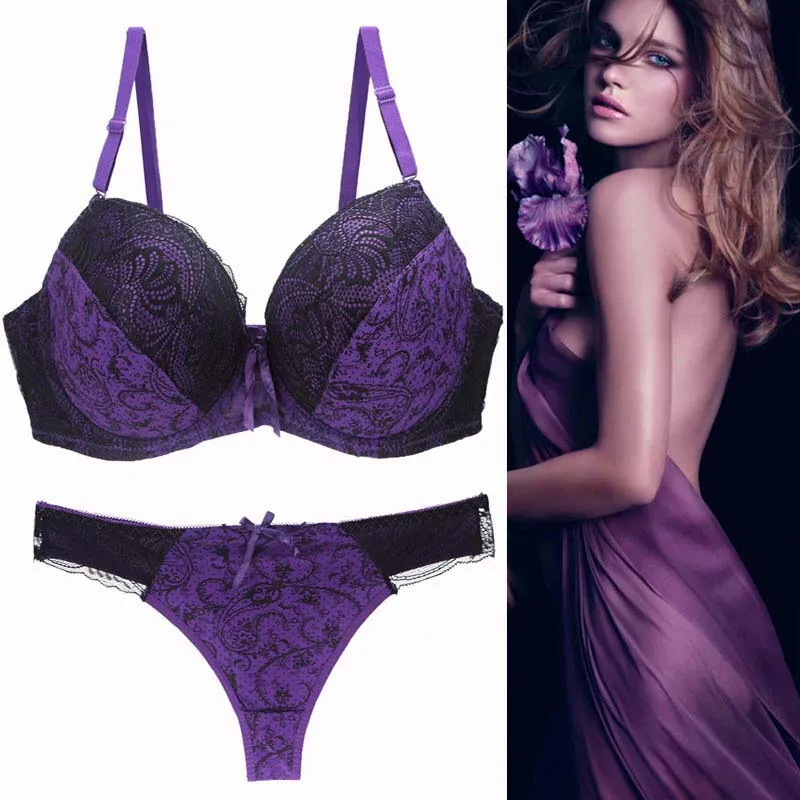 Buy Online Maroon Nylon Lace Bra And Panty Set Fro Sexy Lady Inner Wear Bra And Panty Set Pushup Bra Set