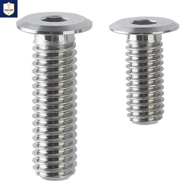 304 410 Stainless Steel m2 m2.5 m3 m4 m5 m6 m8 ultra low Flat Round Head Hex Socket Thin Head Cap Furniture Screws