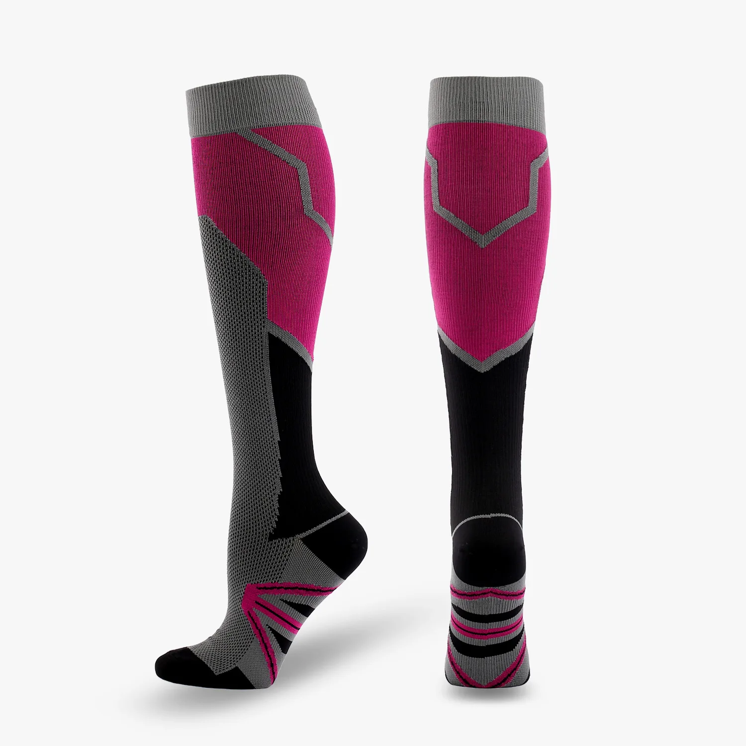Adult Youth  Colorful Knee High Compression Socks Training Sports Running Tennis Sport Graduated Compression Running Socks