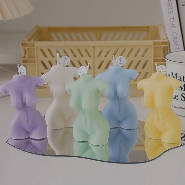 wholesale luxury unique oil scents candle making perfume soy artistic female nude shape body candles