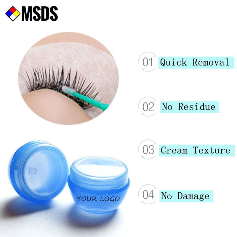 Lash Removal Eye Lash Extension Adhesive Glue Remover Natural Eyelash Extensions Glue Remover Cream Private Label