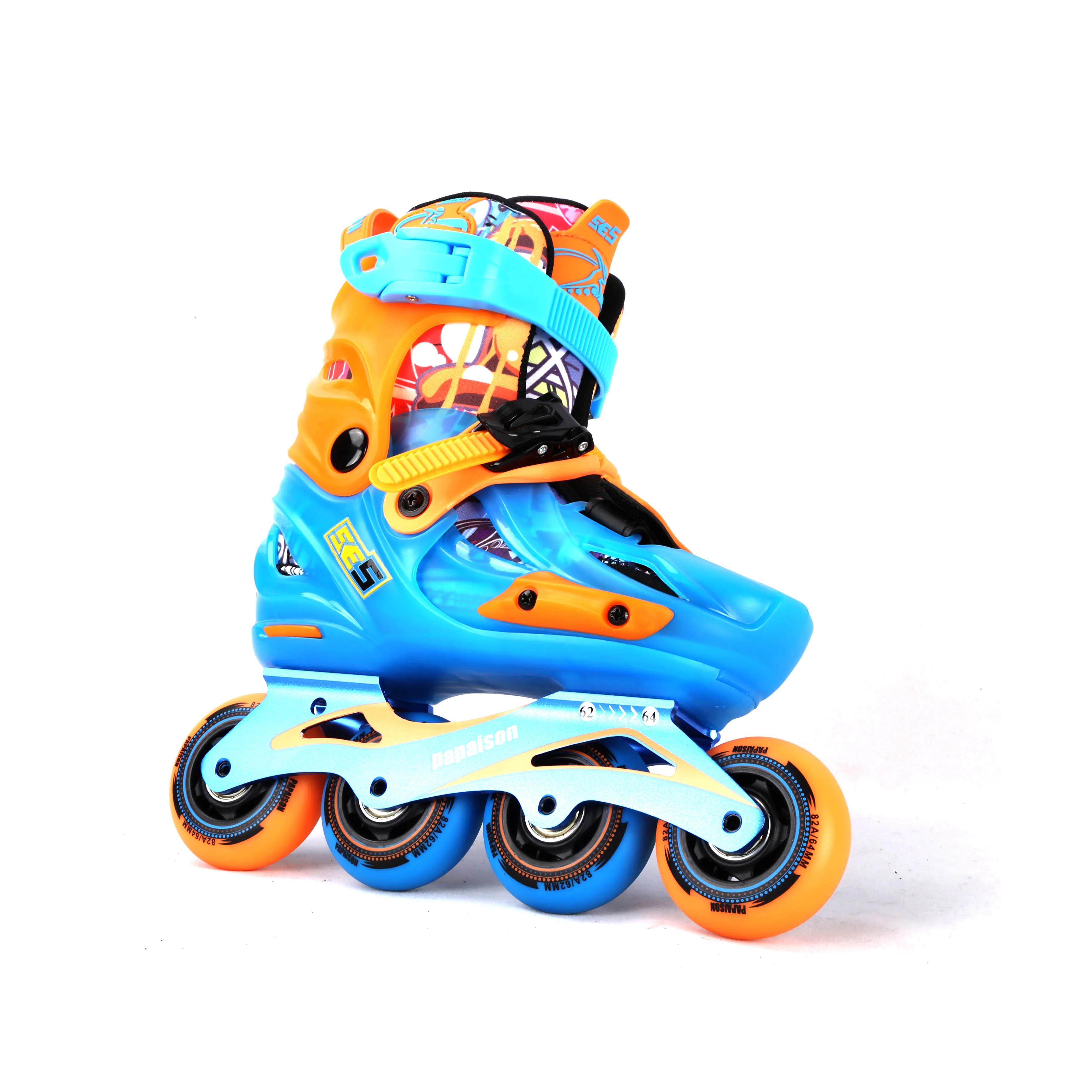 Professional freestyle roller aggressive inline slalom skates  PU wheels back size adjustor