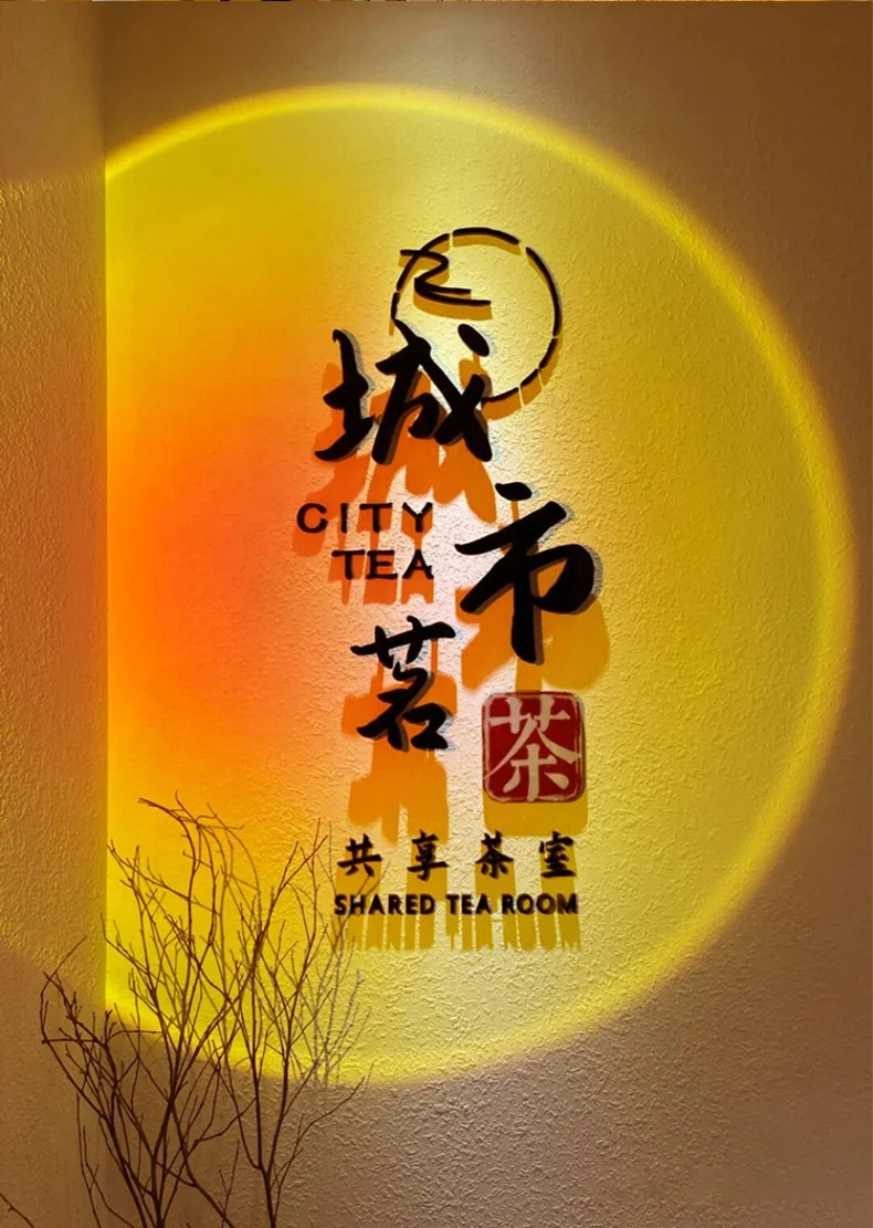 Spotlight Sunset Wall Projector Round Light Led Surface Mounted Ceiling Lamp Adjustable Cob Downlight