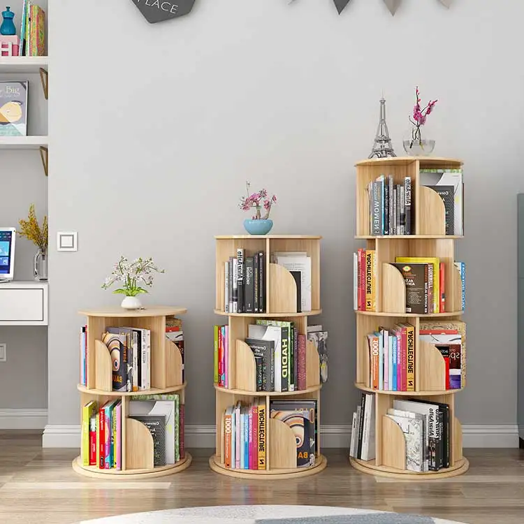 Современная простая многослойная детская вращающаяся книжная полка для кампуса
