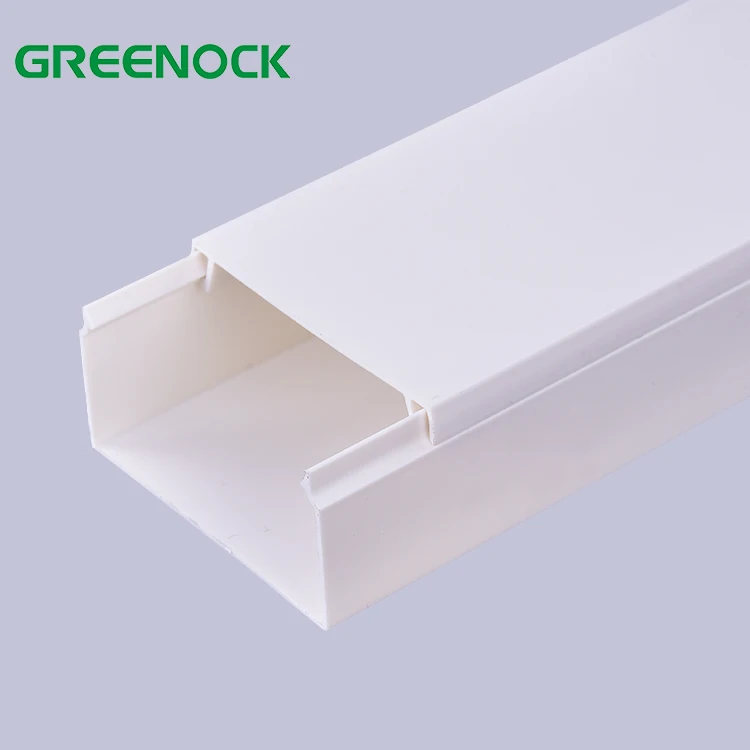 Large Pvc Trunking 100X50Mm Plastic Cable Duct Extruded Plastic Channel