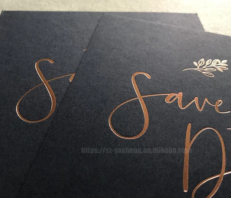 Save the date blue wedding cards rose stamping personalization word happy marriage card