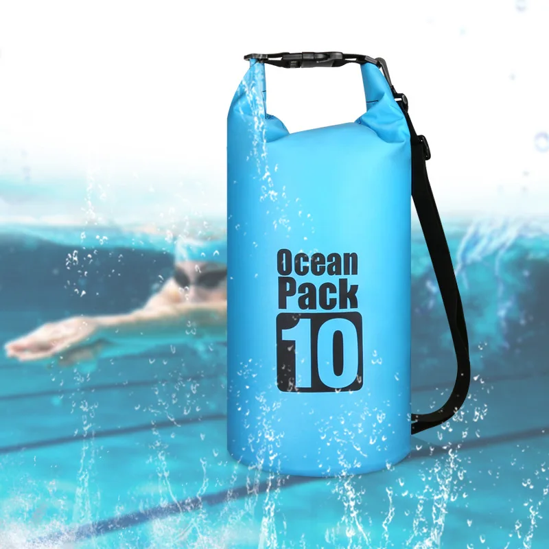 Best Seller 10L Waterproof Dry Bag Lightweight PVC Backpack for Kayaking Rafting Boating Swimming Camping Hiking Beach Fishing