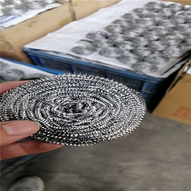 home product making machinery stainless steel washing ball scourer product line ss mesh scourer making machine