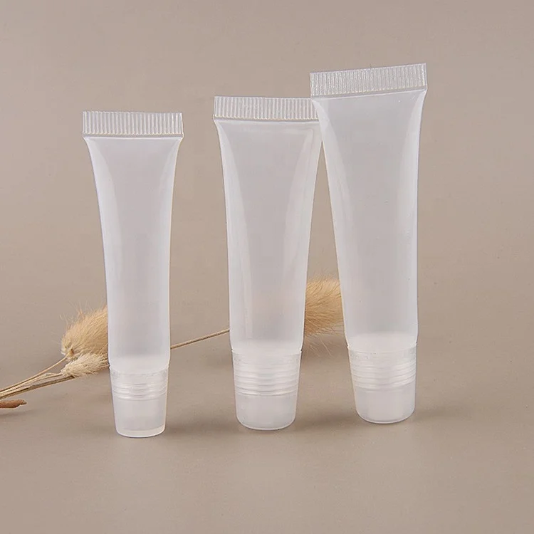 Wholesale  Lip Gloss 8ml 10ml Custom DIY Empty Soft Tube Private Label Lipgloss Squeeze Tubes
