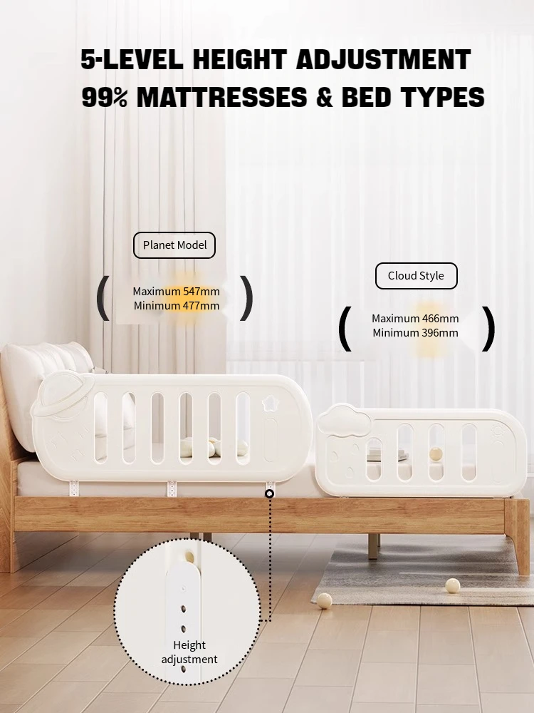 Baby Bed Rail Guard Foldable Safety Baby Bed Side Barrier Playpen Fence Baby Anti-Falling Bed Safety Guard Rail