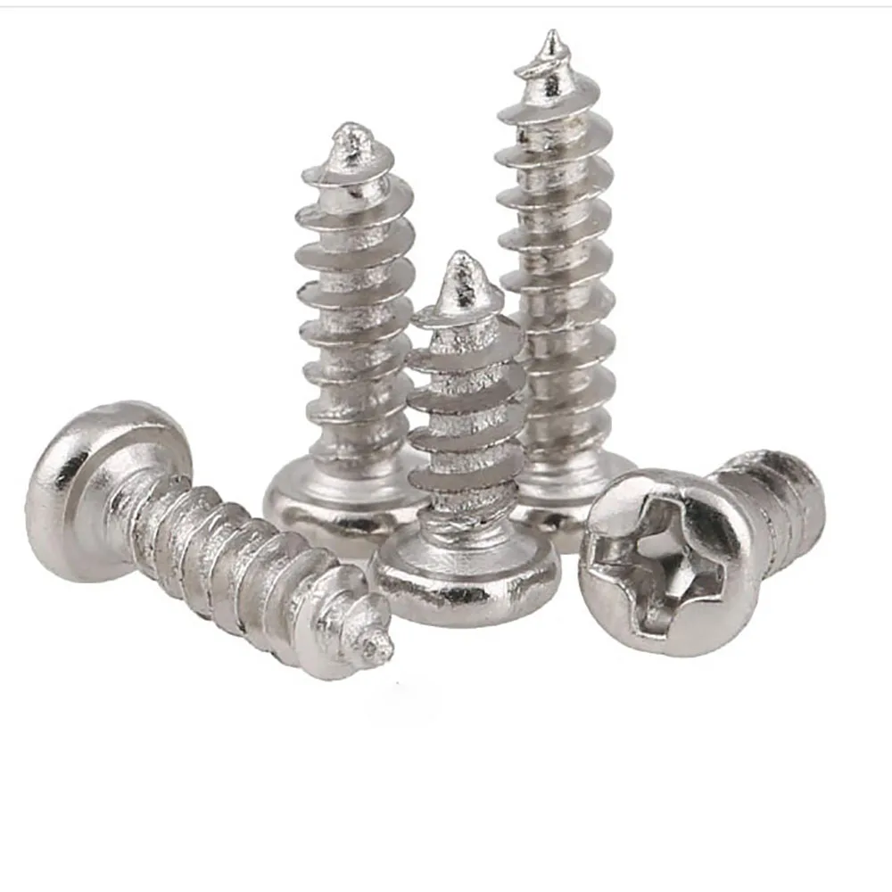 Pan head self-tapping electronic screw nickel plated micro cross recess metal plus hard small screw PA screw