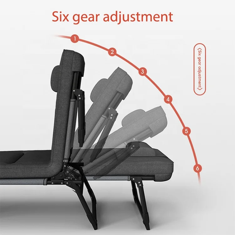 Urban style metal material thick sponge adjustable metal folding beds for adults