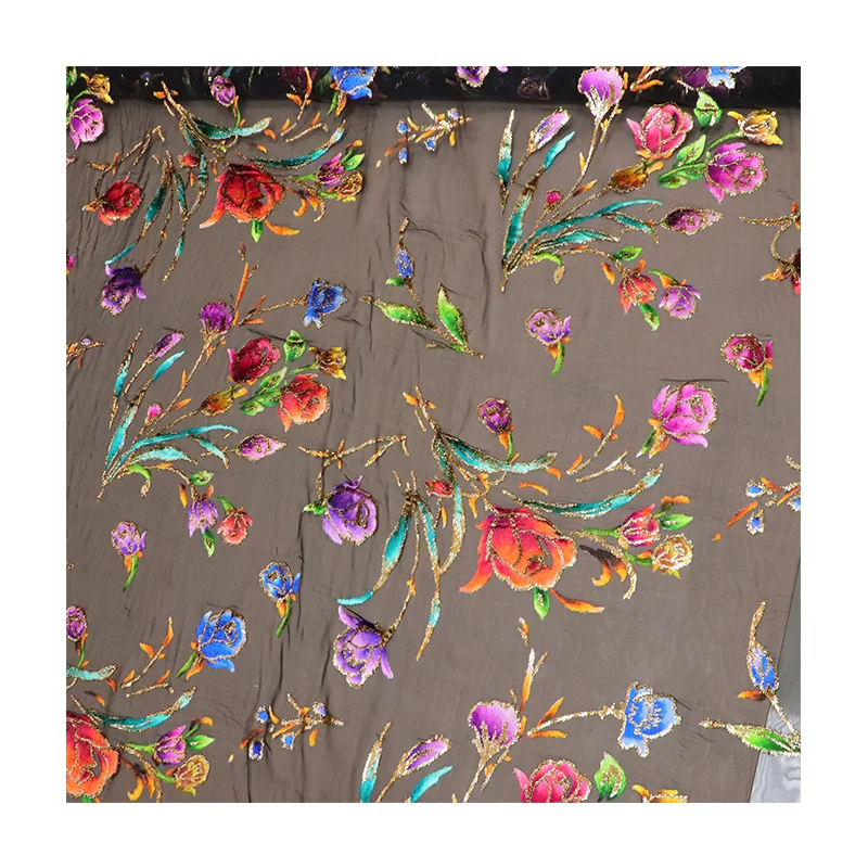 Somalian Dirac Fashion Breathable Soft Smooth Silk Velvet Fabric Multi Colors Somali Luxury Silk Jacquard