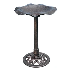 Low Price Guaranteed Quality Lotus Pedestal Garden Plastic Standing Leaf Bird Bath, Bird Feeder