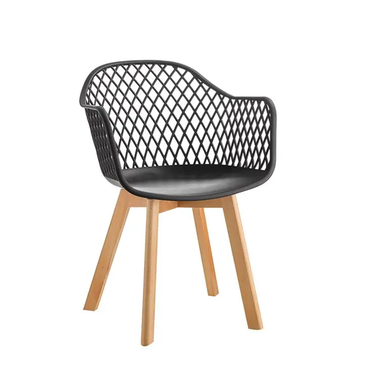 Bazhou White With Armrest Price Nordic Accent Chair Modern Furniture Restaurant Set Plastic Garden Chair