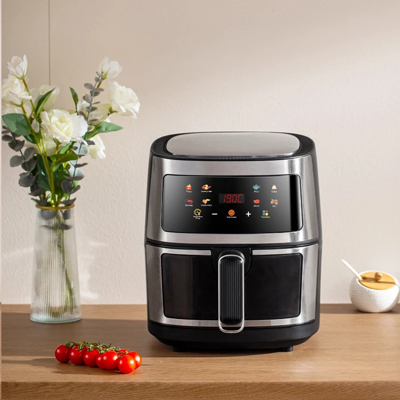 OEM Custom Logo Manufacturer Home Kitchen Easy Cooking Nonstick 5L 8l Smart Electric Digital Touch Screen Air Fryer