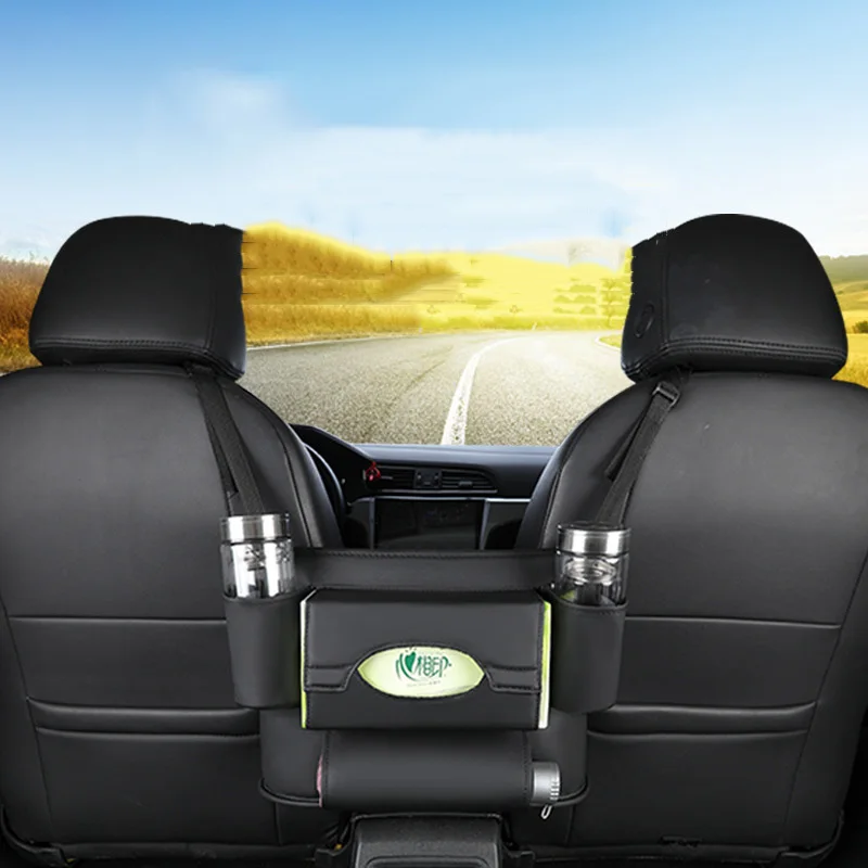 Leather Car Seat Middle Gap Organizer Tissue Storage Bag Pocket Auto Interior Accessories