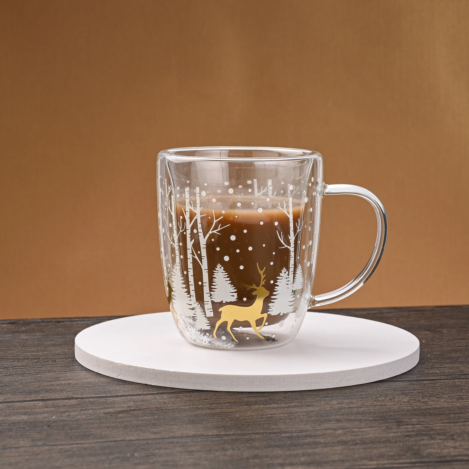 New Christmas Tree Cups Heat Resistant Double Wall Glass Cup Christmas Mug Christmas Gifts