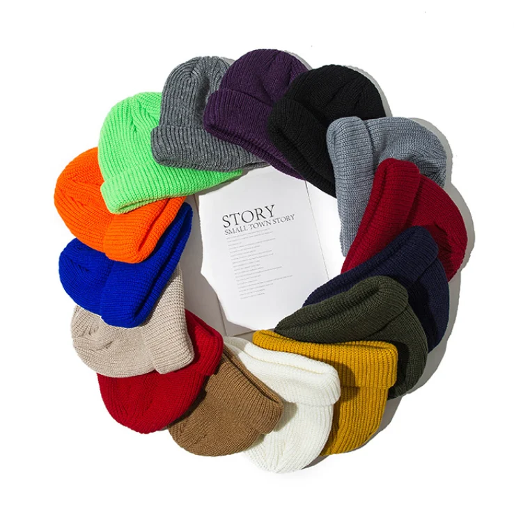 Вязаные шапки Skullies облегающие зимние женские мужские унисекс Мягкие