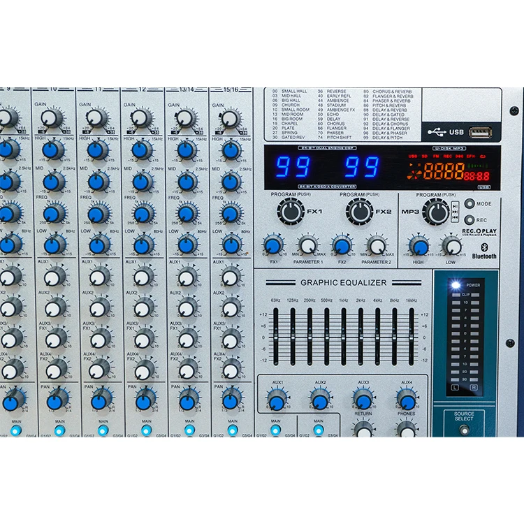 Профессиональный 32-канальный аналоговый микшер четыре группы программирования двойная звуковая карта 99DSP MP3 эквалайзер микшерная консоль