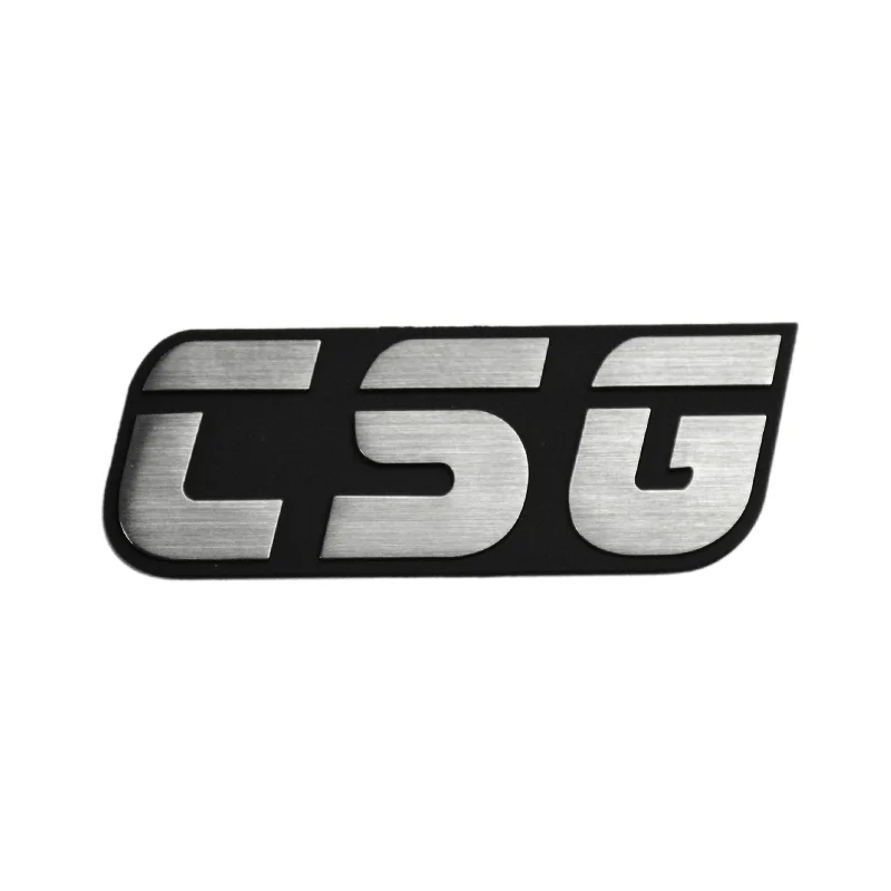 Custom Embossed Metal Logo Brushed Nickel Metal Label Sticker For TV Fridge Furniture