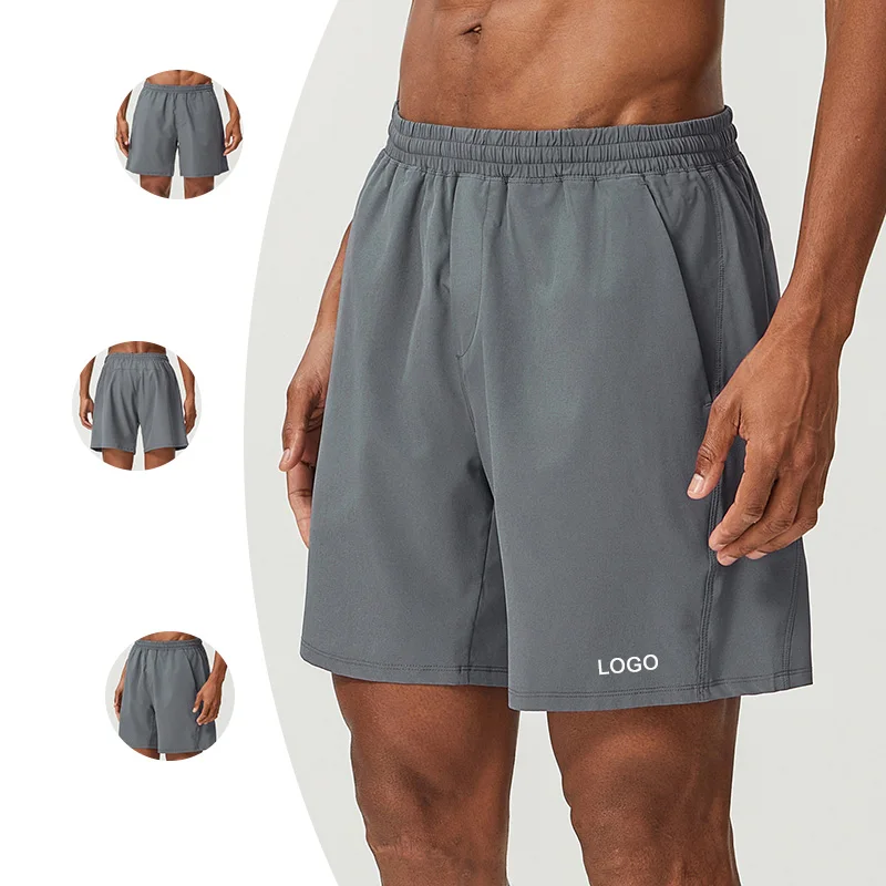 DDK1005  Mens Shorts  with Pockets for Casual Running Gym Basketball - polyester and spandex Quick Dry Workout Athletic Shorts