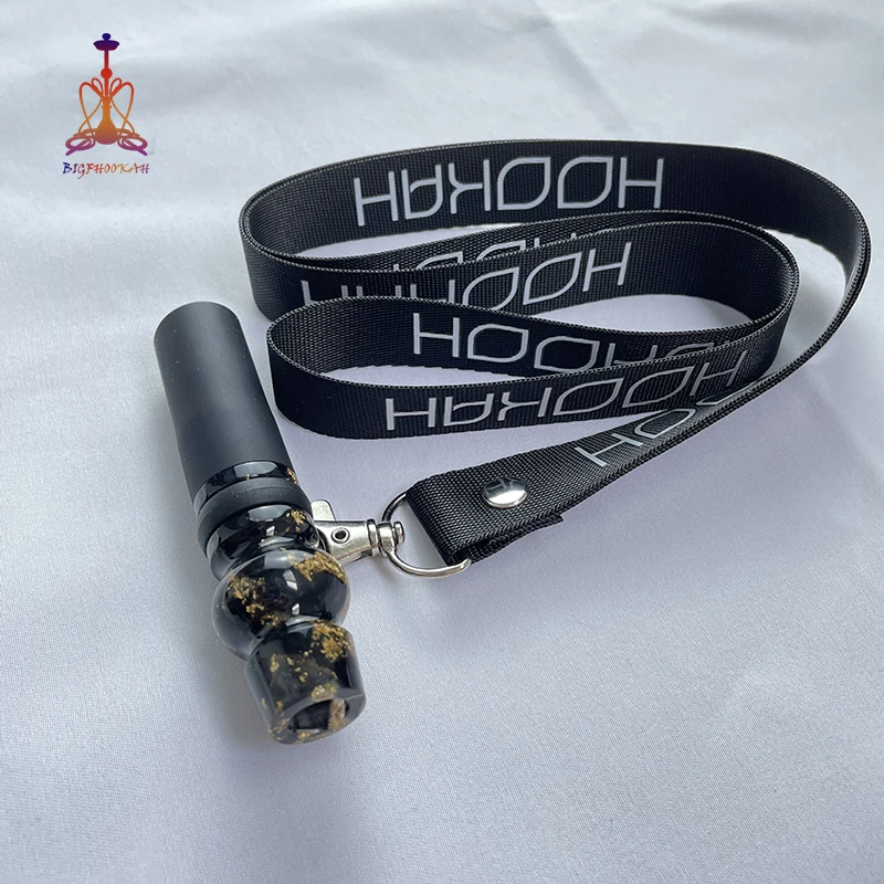 China Handmade Shisha Hookah Accessories Acrylic Hookah Mouthpiece Mouth Tips Acrylic Tip for Metal Hookah With Lanyard