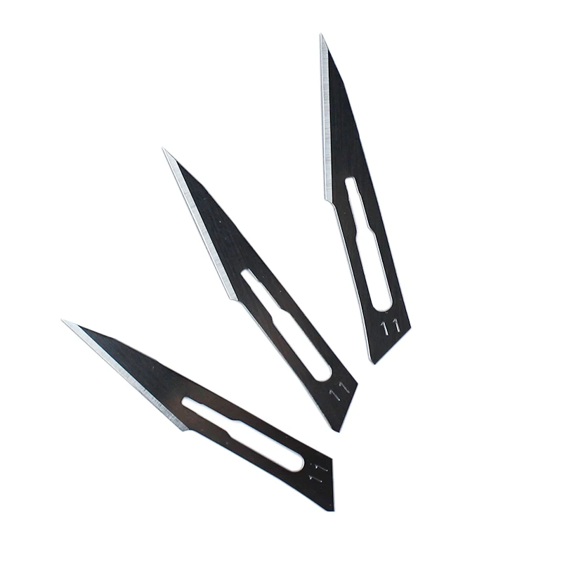 Одобренные CE одноразовые стерильные хирургические лезвия из углеродистой стали стоматологические для хирургической операции