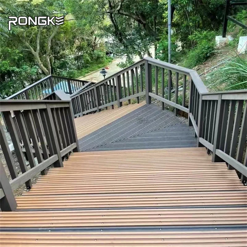 RONGKE  China Factory DIY Installation Outdoor Eco-Friendly WPC Synthetic Composite Railing