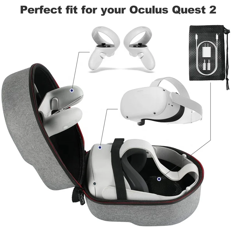 Жесткий Дорожный Чехол для Oculus Quest 2 VR игровая гарнитура контроллеры