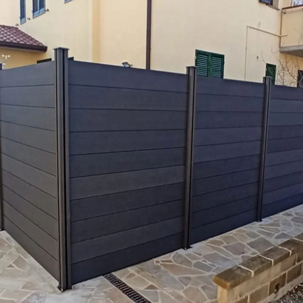 Factory Sale Fireproof Wood Plastic Composite Fence Privacy Garden Fence Outdoor