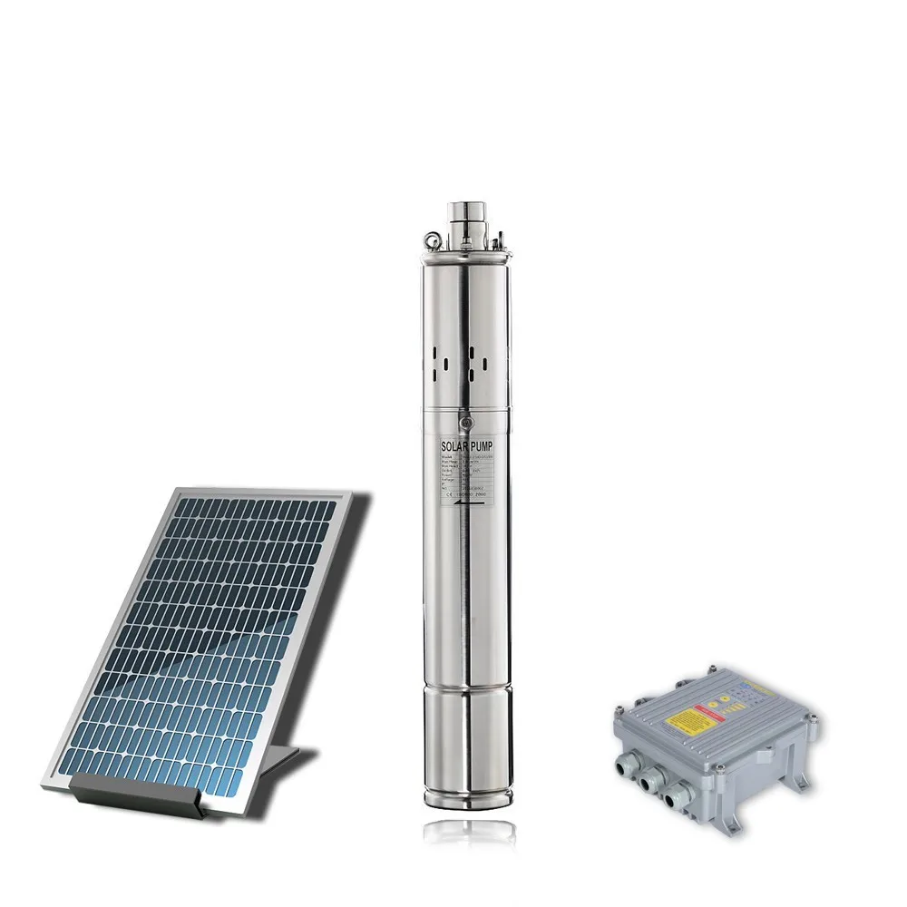 3inch Helical Rotor Solar Power Submersible Pumps vertical screw pump deep well submersible pump centrifugal with controller