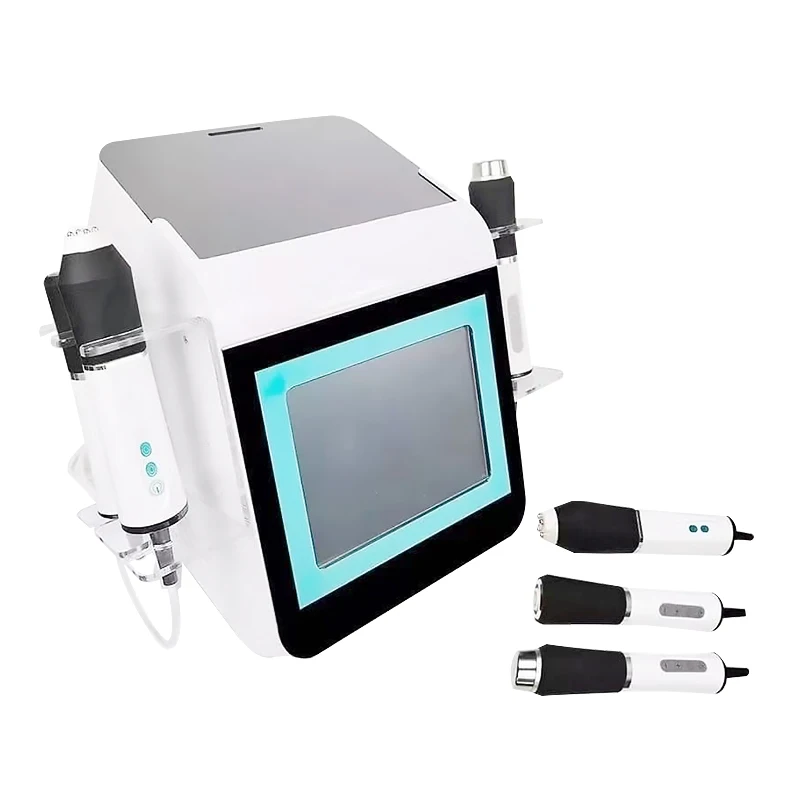 Home Use Beauty Instrument Oil Absorbing Beauty Massage Hydra Oxygen Facial Machine Desktop 3 Handles Oxygen / Rf