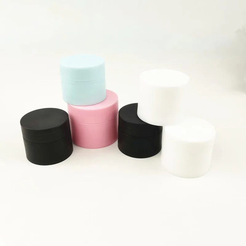 10g small pot frosted plastic cosmetic jar packaging 0.3oz empty double wall matte plastic jars