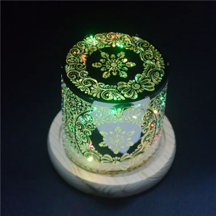 Ночник RGB под заказ декоративная проекционная цветная светодиодная лампа с металлическим узором комнатный Настольный Led светильник для украшения дома