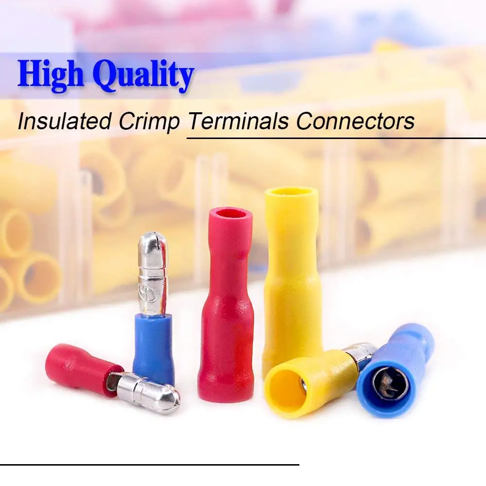 Hampoolgroup Factory Direct Brass Wire End Terminals Motor Non-shrink Bullet Connectors