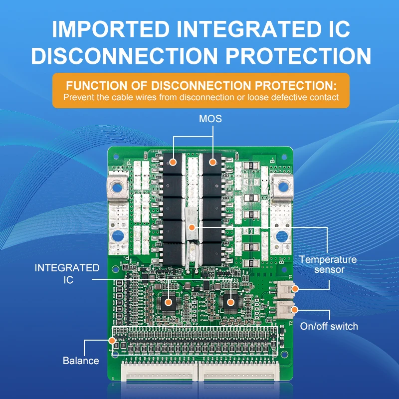 TDT bms 7S 8S 10S 13S 14S 15S 16S 20S 24S 32S 48v 40ah board 40a bms lifepo4 battery 16s 48v bms