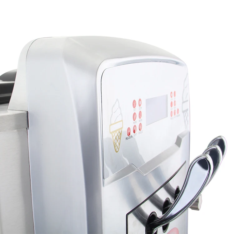 Hot Sale 3 Flavor Soft Ice Cream Machine Commercial Ice Cream Making Snack Machine