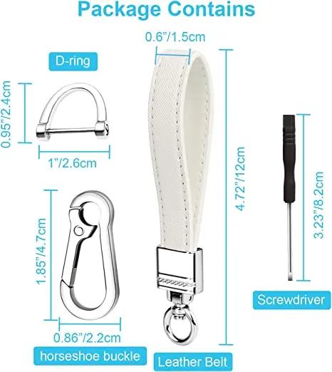 Wholesale Leather Car Keychain Universal Metal Key Chain Accessories Car Key Keychain Holder for Men and Women