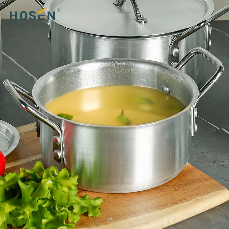 Wholesale Factory Price 7pcs 14/16/18/20/22/24/26cm Aluminum Cooking Pot Set Cookware Soup Pot Stock Pot Sets with lid