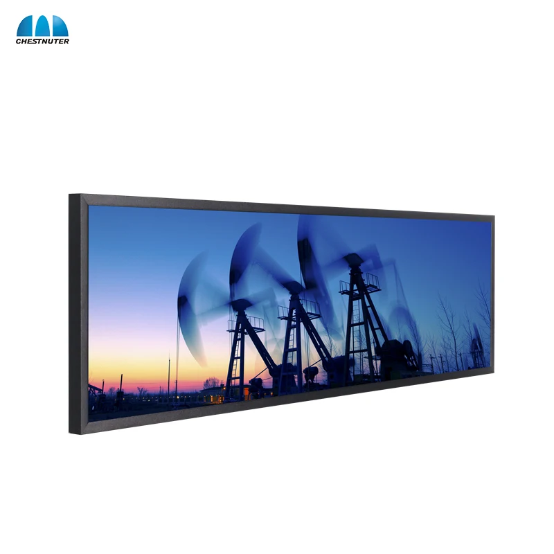 Customized 19.5 Inch Shelf Edge Digital Signage Ultra Wide Stretch Bar Lcd Display Monitor Advertising Screen For Retail Shop